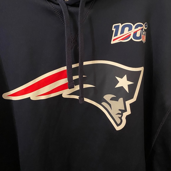 AUTHENTIC NFL 100th Anniversary New England Patriots Nike Hoodie - Picture 2 of 4